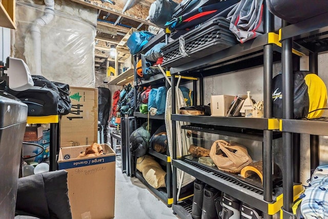 view of storage area