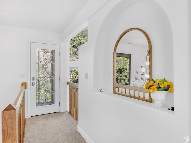 3351 E Deer Hollow Cir S, Sandy, UT 84092 - doorway to outside with baseboards and carpet floors
