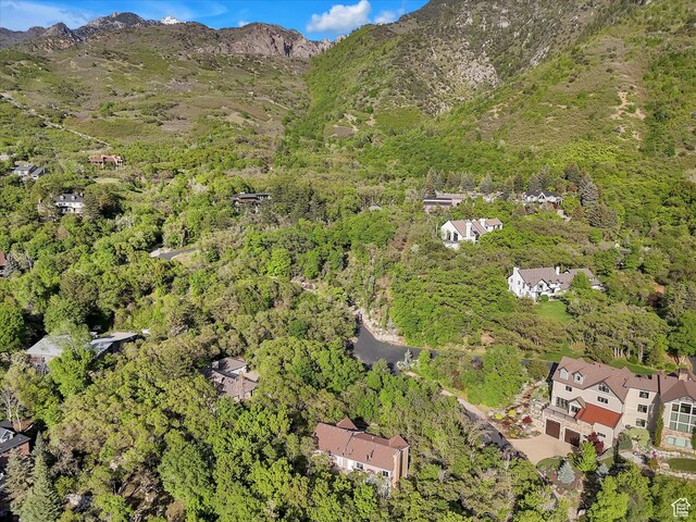 3351 E Deer Hollow Cir S, Sandy, UT 84092 - aerial overview of property's location featuring a heavily wooded area