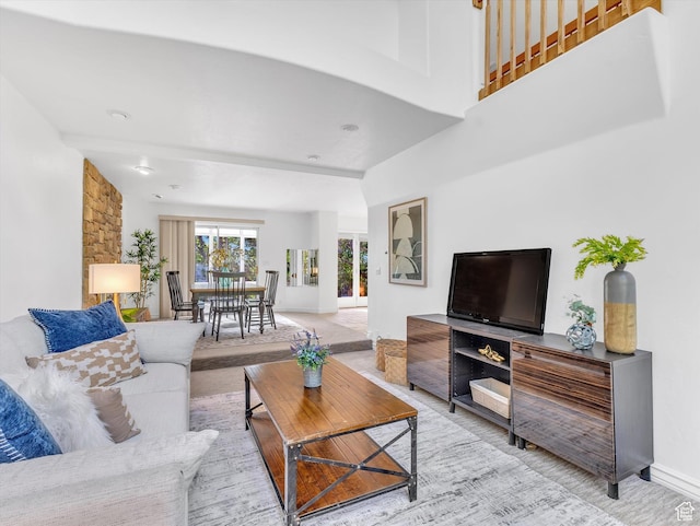 3351 E Deer Hollow Cir S, Sandy, UT 84092 - living area with baseboards and light wood-style floors