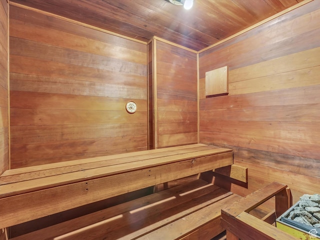 3351 E Deer Hollow Cir S, Sandy, UT 84092 - sauna with wood walls and wooden ceiling