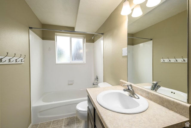 7648 S 2290 W, West Jordan, UT 84084 - bathroom with toilet, vanity, and bathing tub / shower combination
