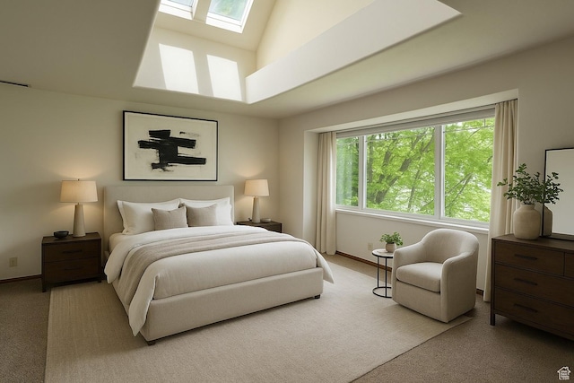11258 S Brandon Park Dr E, Sandy, UT 84092 - carpeted bedroom with a skylight and baseboards