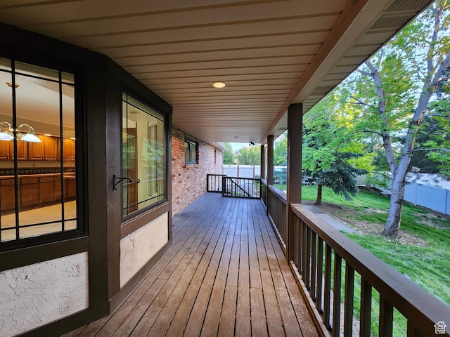 view of wooden terrace