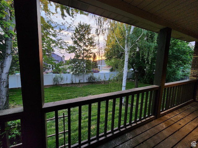 view of wooden terrace