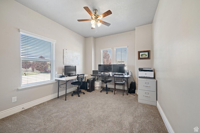 607 N 1980 E Unit 139, Spanish Fork, UT 84660 - carpeted office with plenty of natural light, a ceiling fan, and baseboards