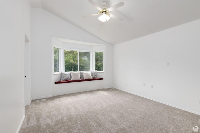 540 N 100 E, Hyde Park, UT 84318 - carpeted spare room featuring ceiling fan, baseboards, and high vaulted ceiling