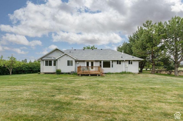 540 N 100 E, Hyde Park, UT 84318 - back of house with a deck and a lawn