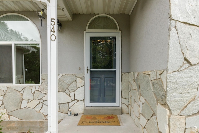 540 N 100 E, Hyde Park, UT 84318 - view of exterior entry with stone siding and stucco siding