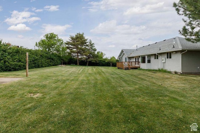 540 N 100 E, Hyde Park, UT 84318 - view of grassy yard with a deck