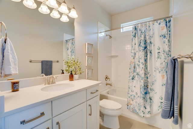 2700 E Red Barn Rd S, Heber City, UT 84032 - bathroom featuring vanity, shower / tub combo, and toilet