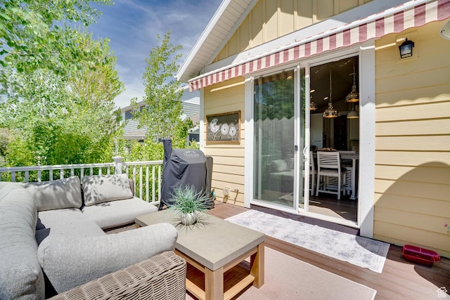 2700 E Red Barn Rd S, Heber City, UT 84032 - view of patio with an outdoor living space and a deck