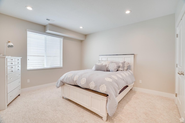 2700 E Red Barn Rd S, Heber City, UT 84032 - bedroom with light carpet, recessed lighting, and baseboards