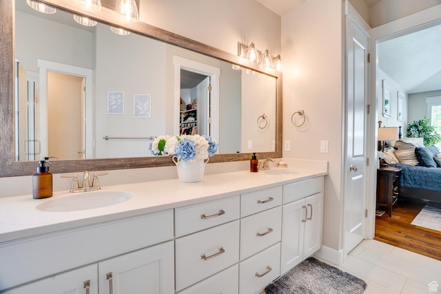 2700 E Red Barn Rd S, Heber City, UT 84032 - ensuite bathroom with tile patterned floors and double vanity