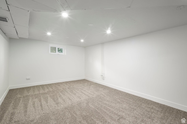 3671 Eccles Ave, Ogden, UT 84403 - below grade area with carpet flooring, baseboards, and recessed lighting