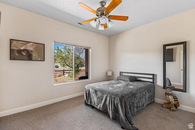 881 W Smithsonian Way, Apple Valley, UT 84737 - bedroom with carpet flooring, baseboards, and ceiling fan