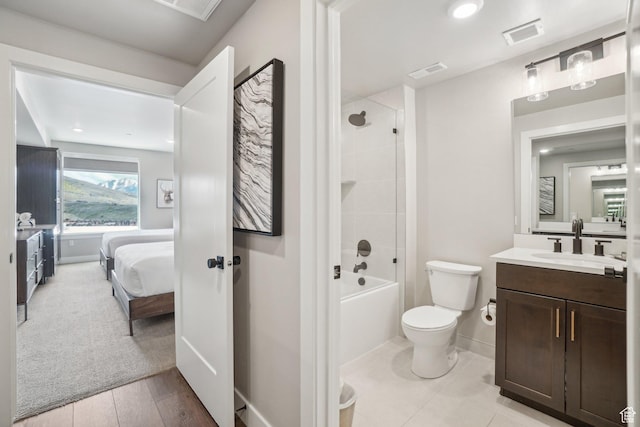 909 W Peace Tree Trl Unit 513, Kamas, UT 84036 - ensuite bathroom featuring toilet, vanity, baseboards, and shower / washtub combination