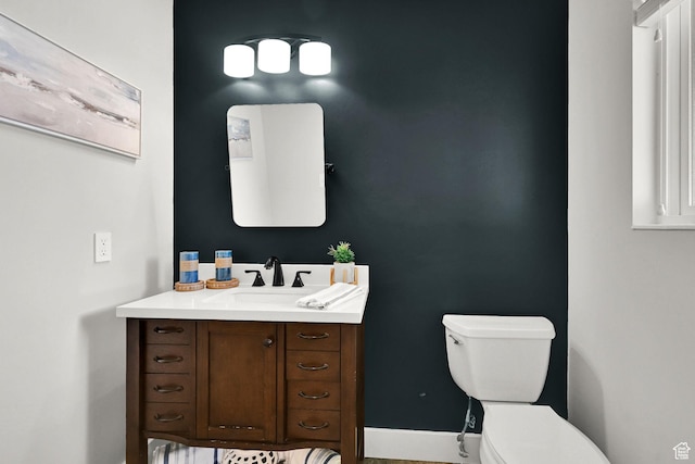 3348 E Stonehill Ln, Cottonwood Heights, UT 84121 - half bath with toilet, vanity, and baseboards