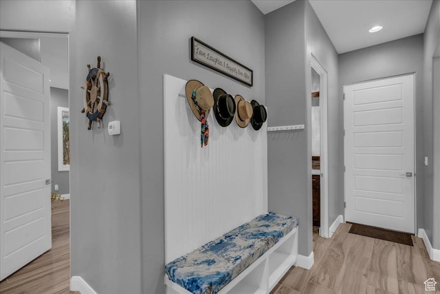 1865 N Park Grove Dr, Washington, UT 84780 - mudroom featuring light wood-style flooring and baseboards