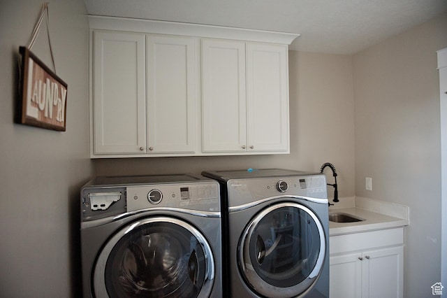 224 S Dry Creek Ln W, Vineyard, UT 84058 - laundry area with cabinet space and independent washer and dryer