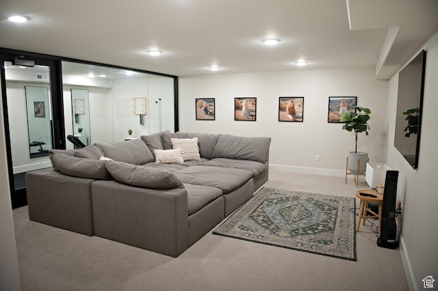 224 S Dry Creek Ln W, Vineyard, UT 84058 - carpeted living room with recessed lighting and baseboards
