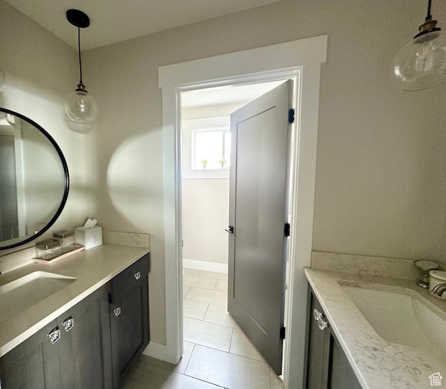 191 E 3475 N, North Ogden, UT 84414 - bathroom with vanity and tile patterned floors
