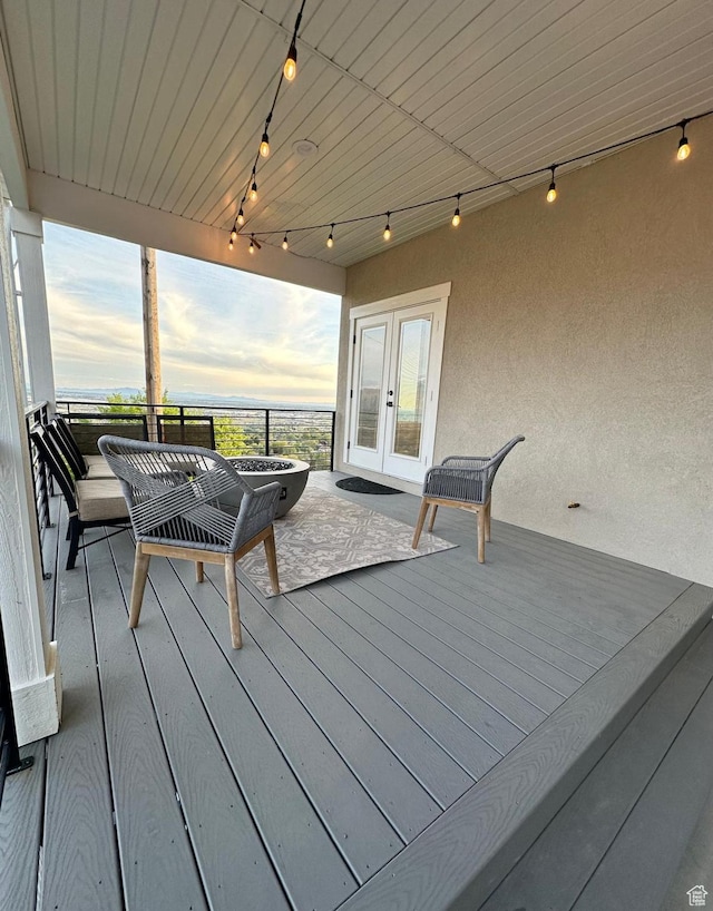 191 E 3475 N, North Ogden, UT 84414 - wooden deck with french doors