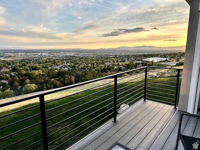 191 E 3475 N, North Ogden, UT 84414 - balcony at dusk featuring a mountain view