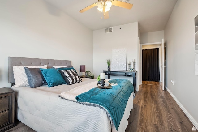 5 S 500 W Unit 506, Salt Lake City, UT 84101 - bedroom with wood finished floors, baseboards, and ceiling fan