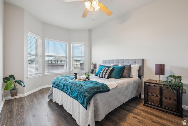 5 S 500 W Unit 506, Salt Lake City, UT 84101 - bedroom featuring baseboards, wood finished floors, and ceiling fan