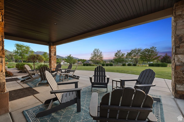 1515 E Maple St, Mapleton, UT 84664 - view of patio / terrace with a mountain view