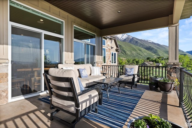 1515 E Maple St, Mapleton, UT 84664 - wooden deck featuring a mountain view and an outdoor living space