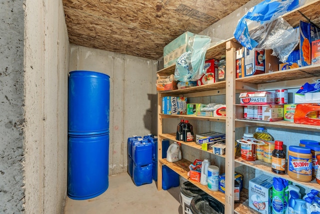 view of storage area