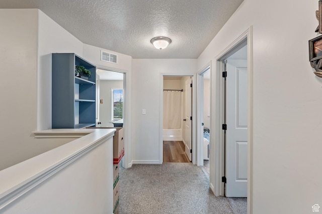 715 N 2560 E, Spanish Fork, UT 84660 - hallway featuring a textured ceiling, light colored carpet, and baseboards