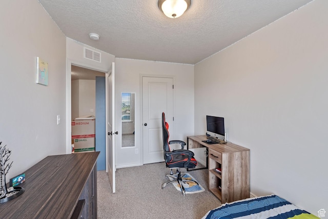 715 N 2560 E, Spanish Fork, UT 84660 - carpeted bedroom featuring a textured ceiling and an office area