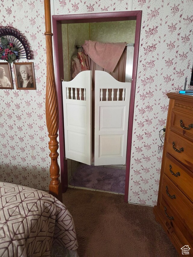 157 E 100 N, Wellington, UT 84542 - bedroom with wallpapered walls and carpet