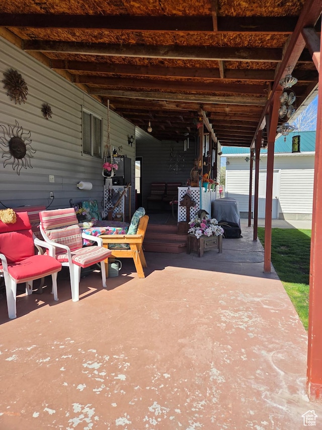 157 E 100 N, Wellington, UT 84542 - view of patio featuring a deck