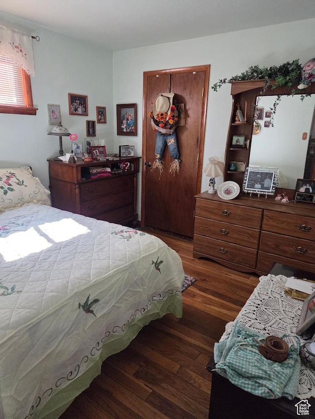 157 E 100 N, Wellington, UT 84542 - bedroom with wood finished floors and a closet