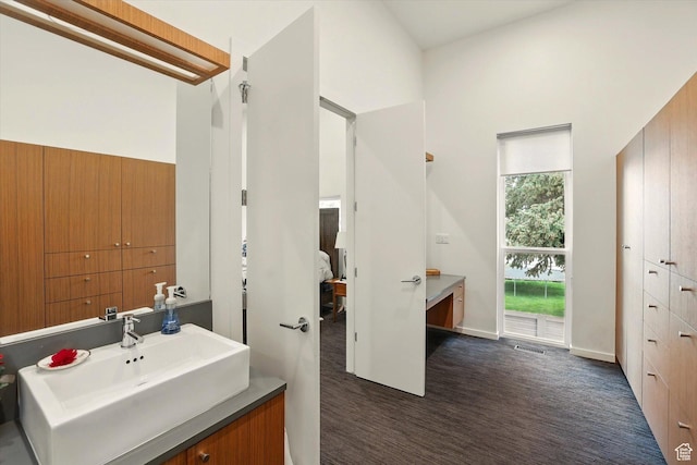 bathroom with vanity