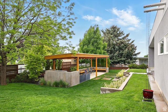view of yard featuring a gazebo