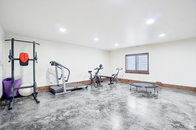 1236 S 2240 E, Heber City, UT 84032 - exercise area with baseboards and recessed lighting