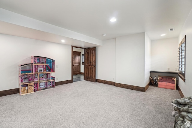1236 S 2240 E, Heber City, UT 84032 - recreation room with carpet, baseboards, and recessed lighting