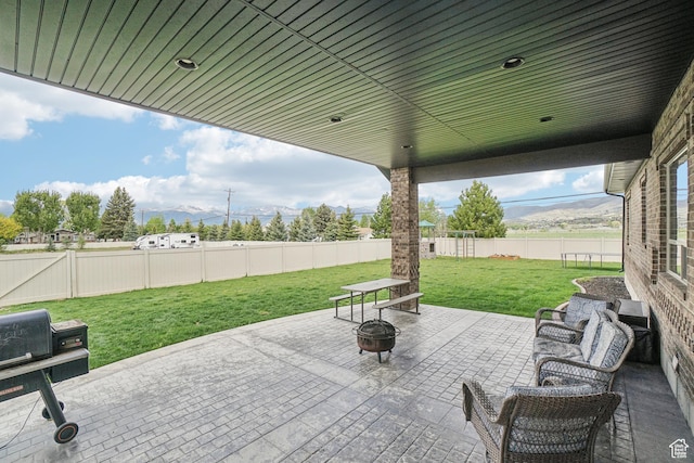 1236 S 2240 E, Heber City, UT 84032 - view of patio featuring an outdoor fire pit