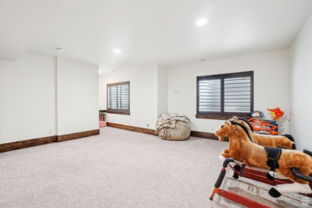 1236 S 2240 E, Heber City, UT 84032 - sitting room featuring baseboards, carpet, and recessed lighting