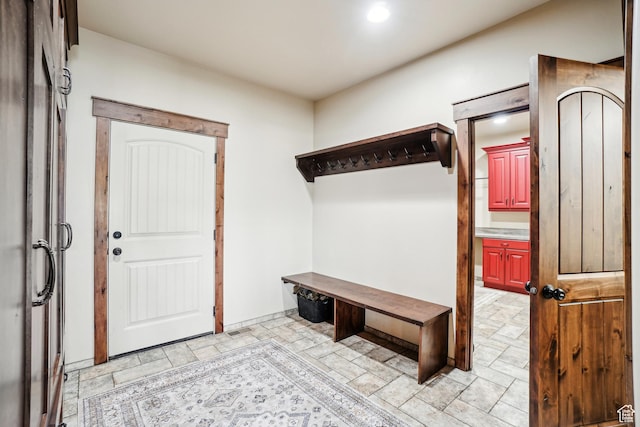 1236 S 2240 E, Heber City, UT 84032 - mudroom with recessed lighting and light stone finish flooring