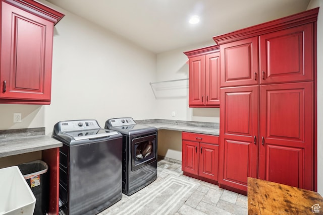 1236 S 2240 E, Heber City, UT 84032 - washroom featuring cabinet space, washing machine and clothes dryer, and recessed lighting