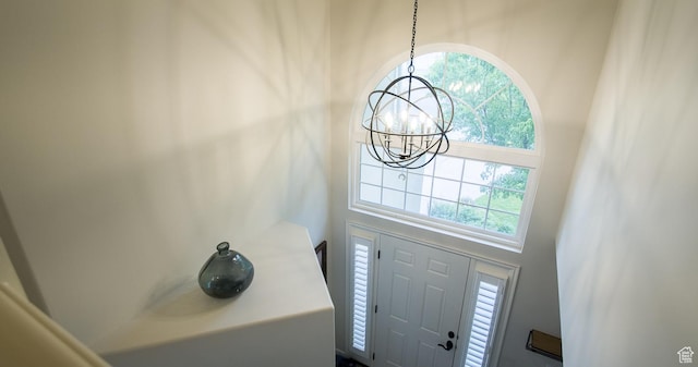 3139 N 800 E, North Ogden, UT 84414 - foyer featuring a chandelier