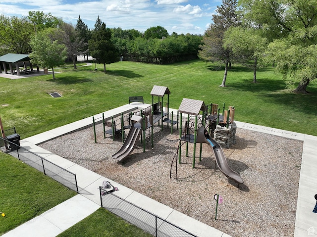2298 W Jordan Meadows Cv, West Jordan, UT 84084 - community play area featuring a gazebo and view of scattered trees