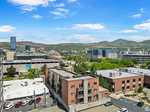 mountain view with nearby urban area