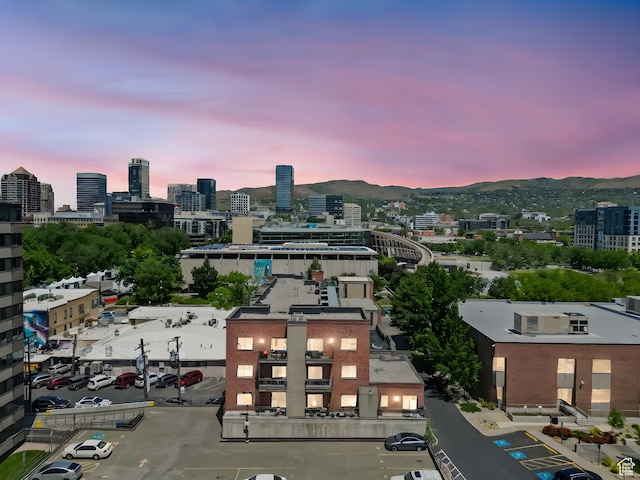 view of city featuring a mountain backdrop